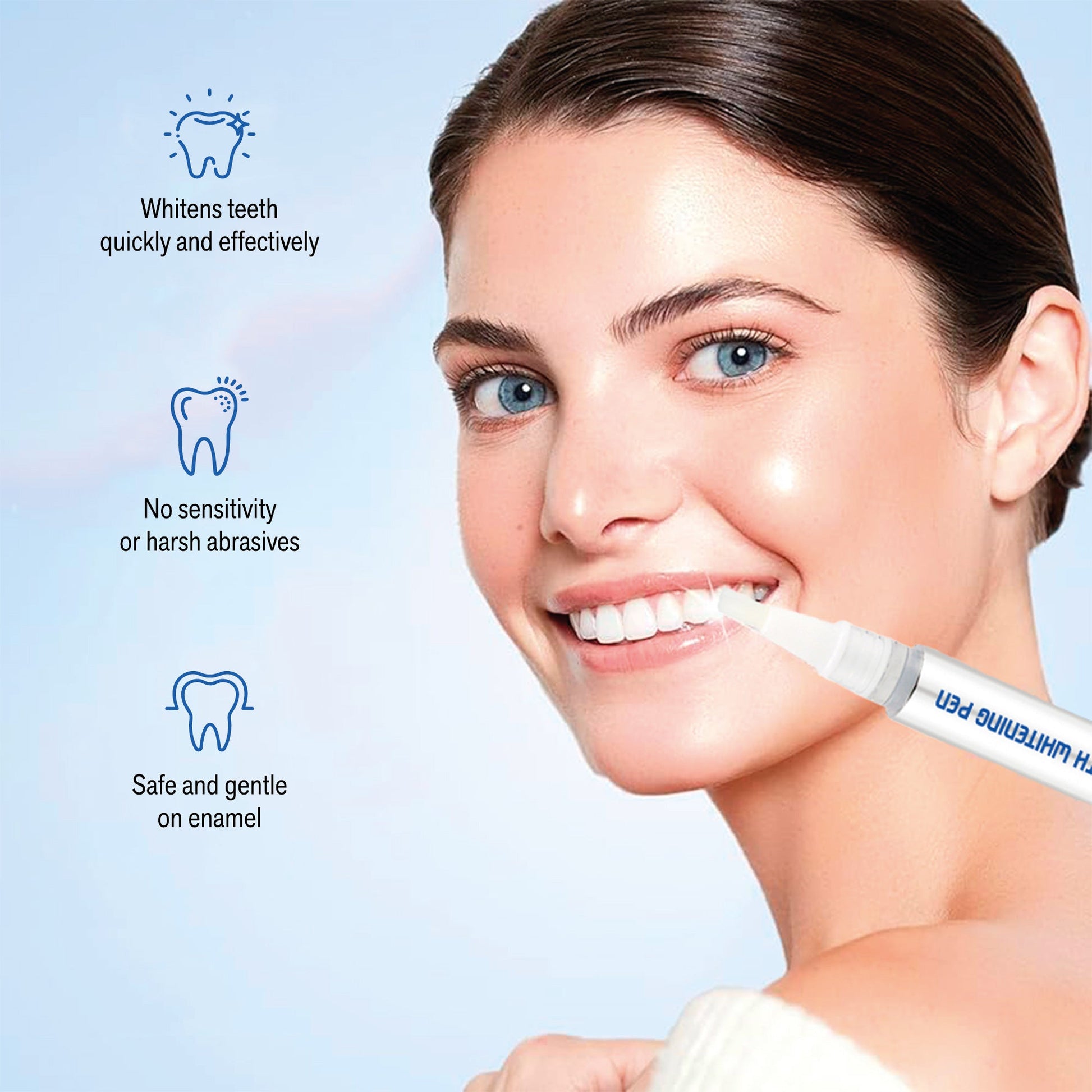 Pursonic Complete Smile Whitening Bundle – LED Whitening Kit + Whitening Pens + Professional Whitening Strips-4