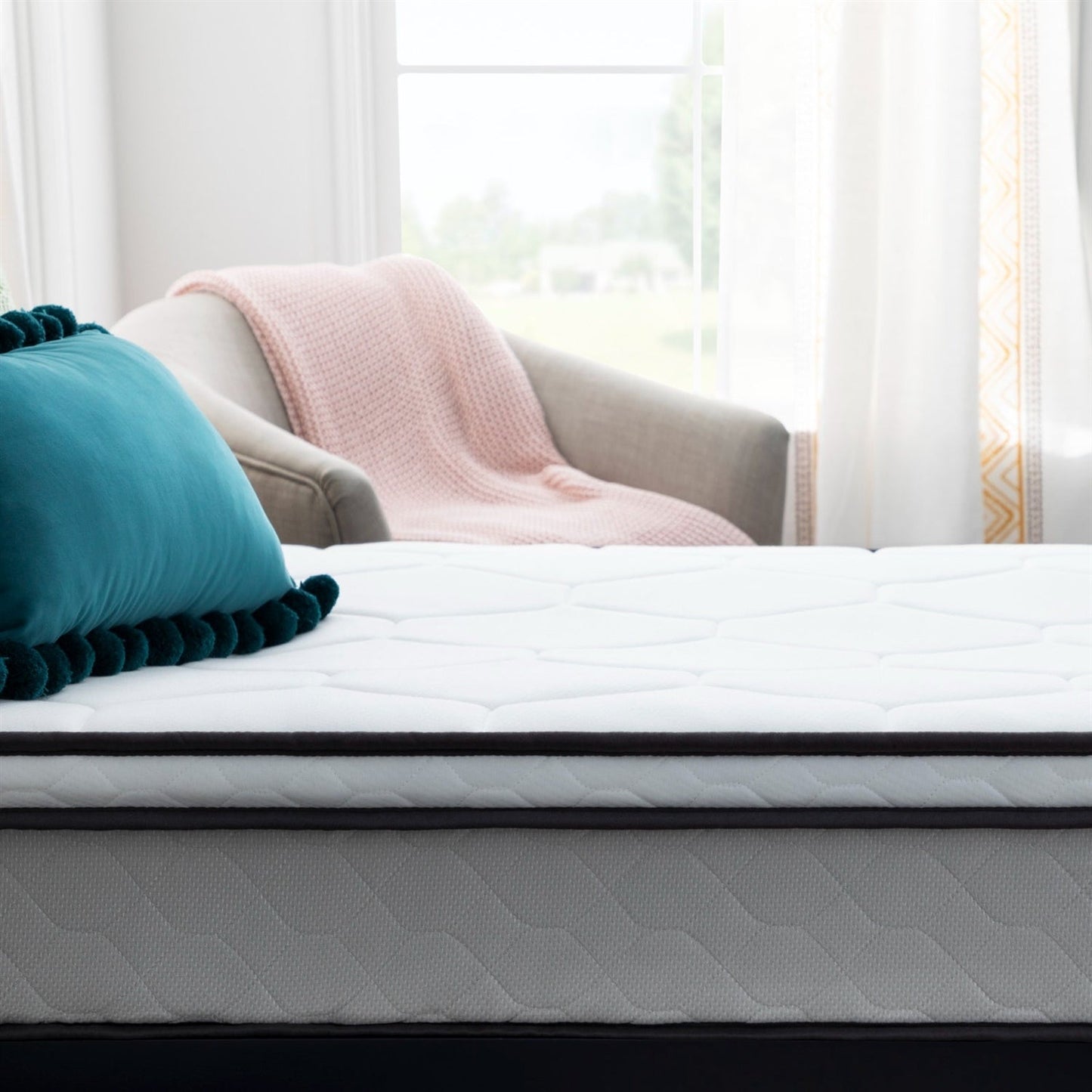 Twin size 8-inch Plush Memory Foam Innerspring Hybrid Mattress-1
