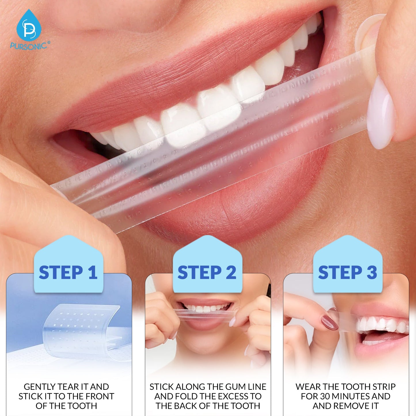 Pursonic Teeth Whitening Essentials Bundle – Whitening Pens + Professional Whitening Strips-1