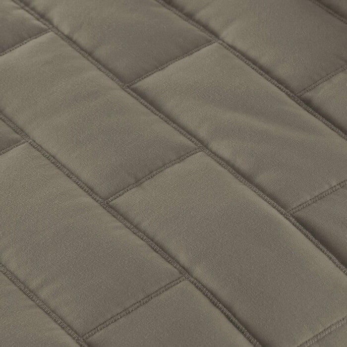 Twin/Twin XL Modern Brick Stitch Microfiber Reversible 2 Piece Comforter Set in Taupe-3