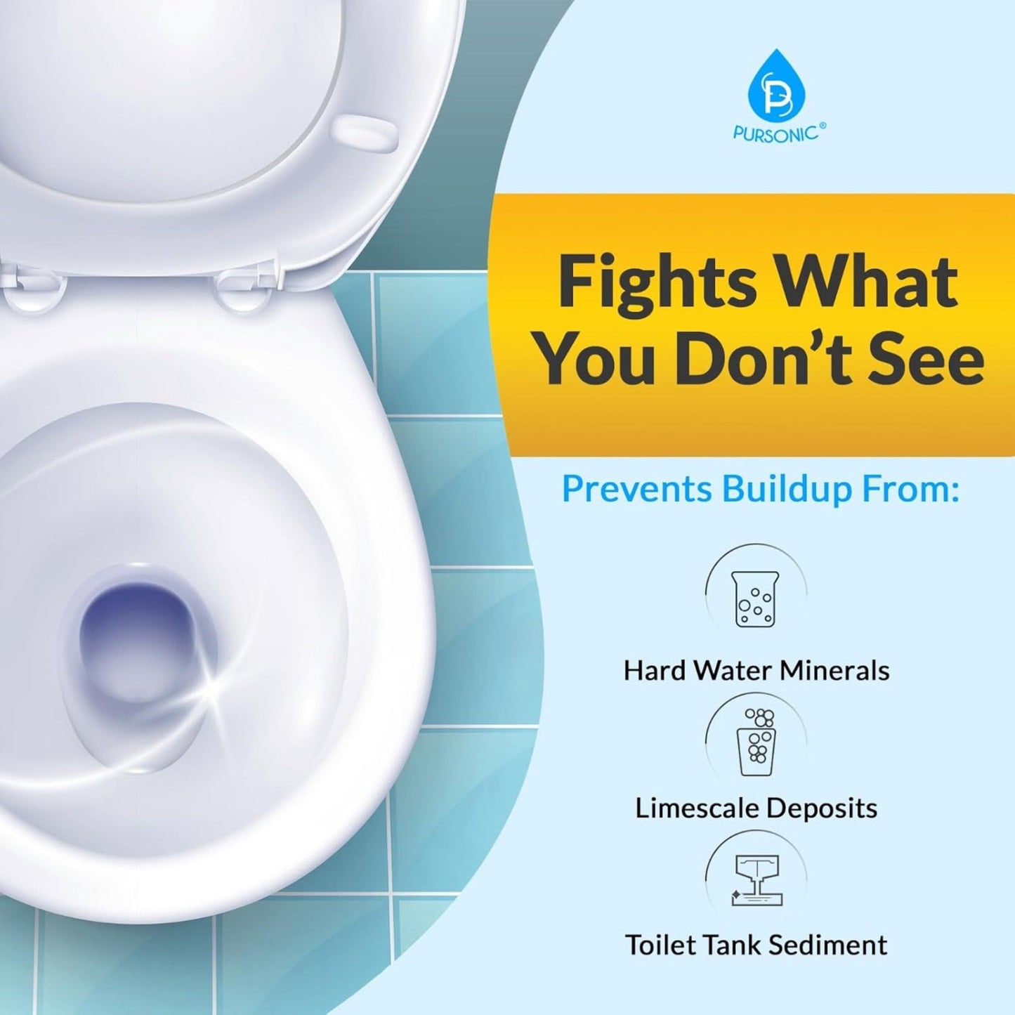 Automatic Toilet Bowl Cleaner Tablets Blue Gel Toilet Tank Cleaners, Septic-Safe Hard Water Ring Stain Remover, Smell Eliminator Heavy Duty Toilet Cleaning & Deodorizer, Fresh Scent - 48 Tabs-3