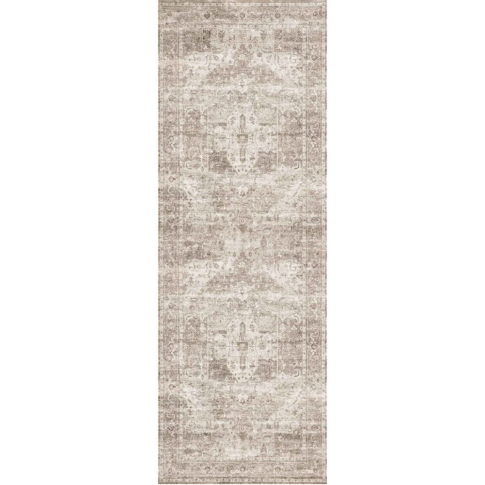 Chateau Machine Washable in Beige : Runner Rug-0