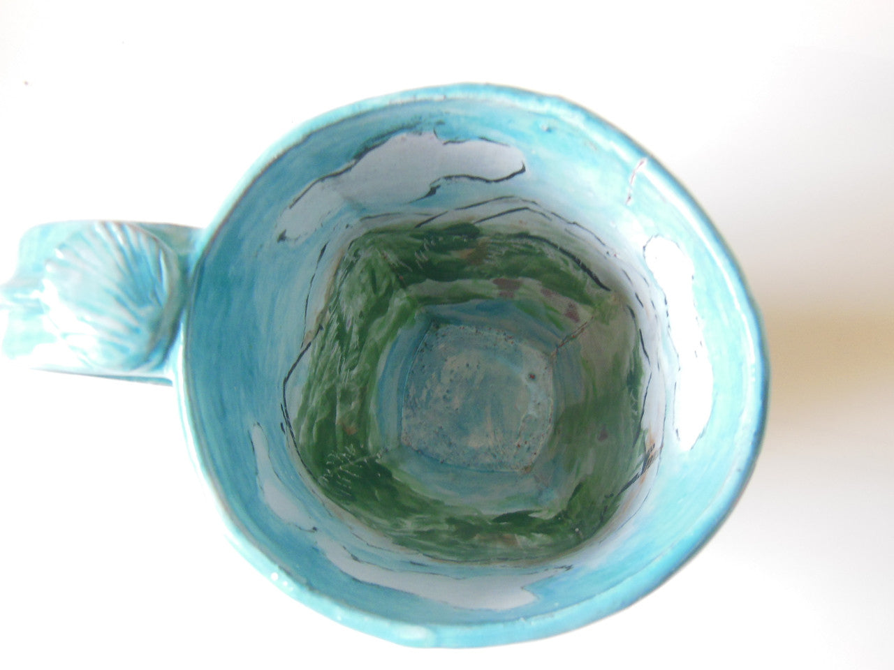 Tamara S Gordon Ceramics. Pastel hand painted trees on giant mug-1
