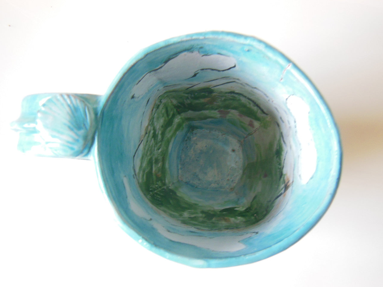 Tamara S Gordon Ceramics. Pastel hand painted trees on giant mug-0