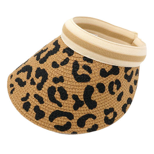 Leopard Patterned Visor Hat