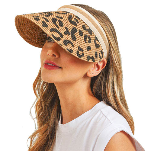 Leopard Patterned Visor Hat