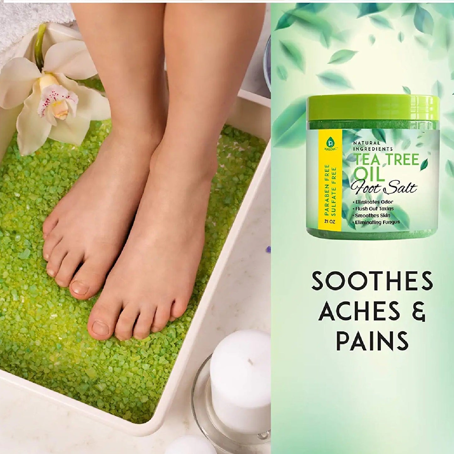 Tea Tree Oil Foot Salt 10 Oz-2