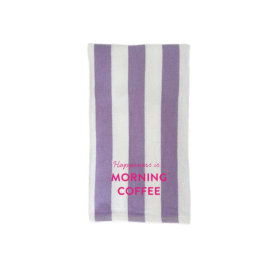 Tea/Hand Towel Coffee, Striped Lilac-0