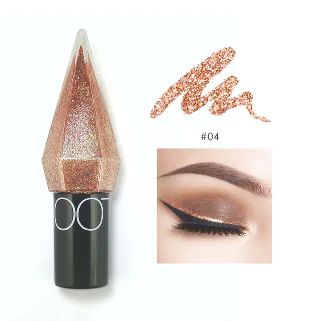 Metallic Shiny Liquid Eyeliner with Glitter Sequins