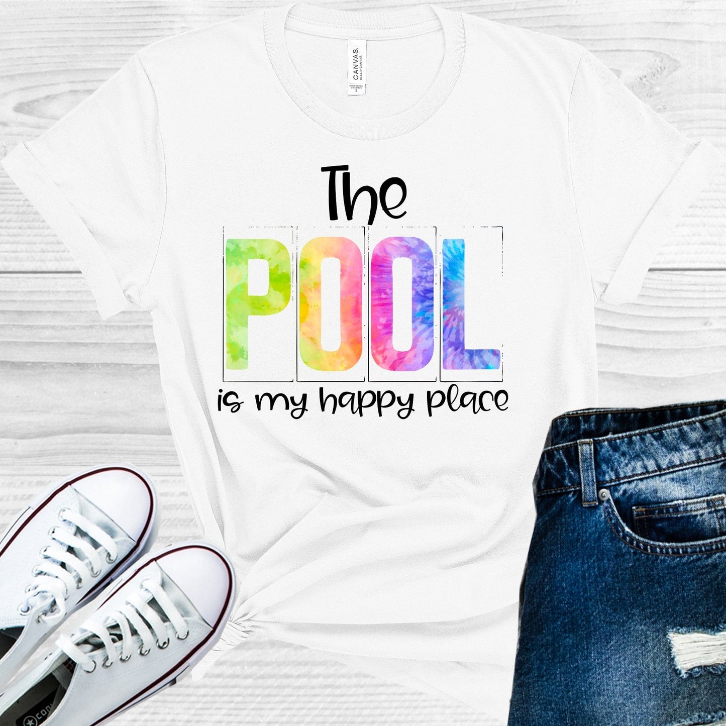 The Pool is My Happy Place Graphic Tee