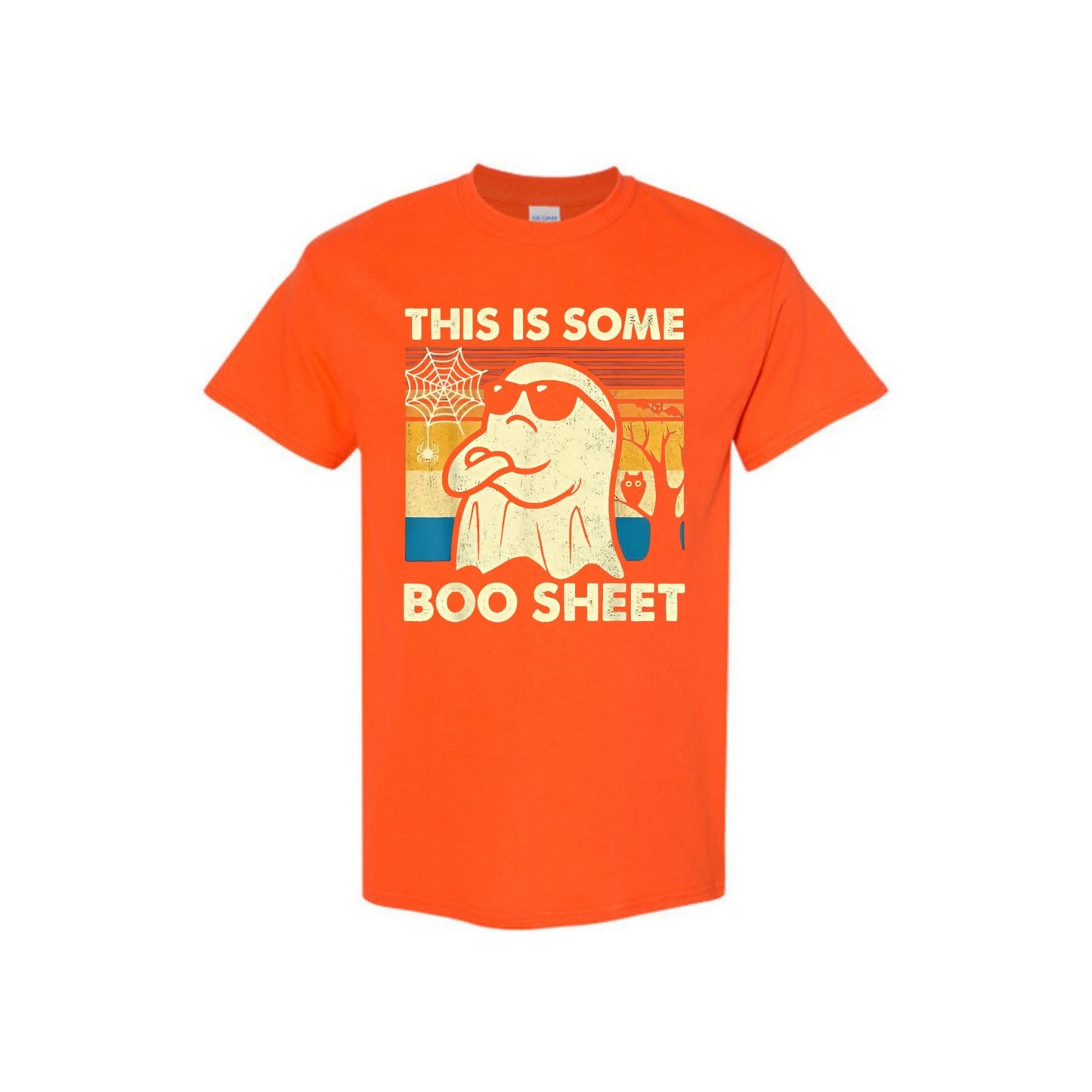 "This is Some Boo Sheet" Ghost T-Shirt - Funny Retro Halloween Apparel for Men & Women
