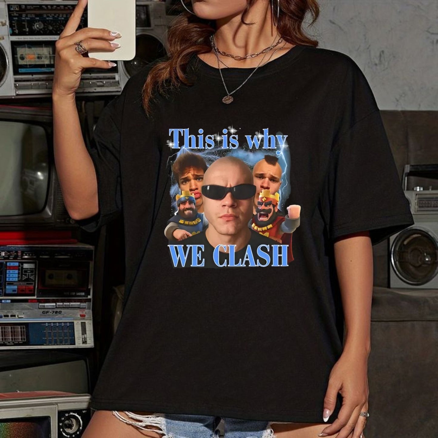 "This is why WE CLASH" T-shirt - Funny Statement Tee, Unique Gift for Friends, Heavy Cotton Unisex Top