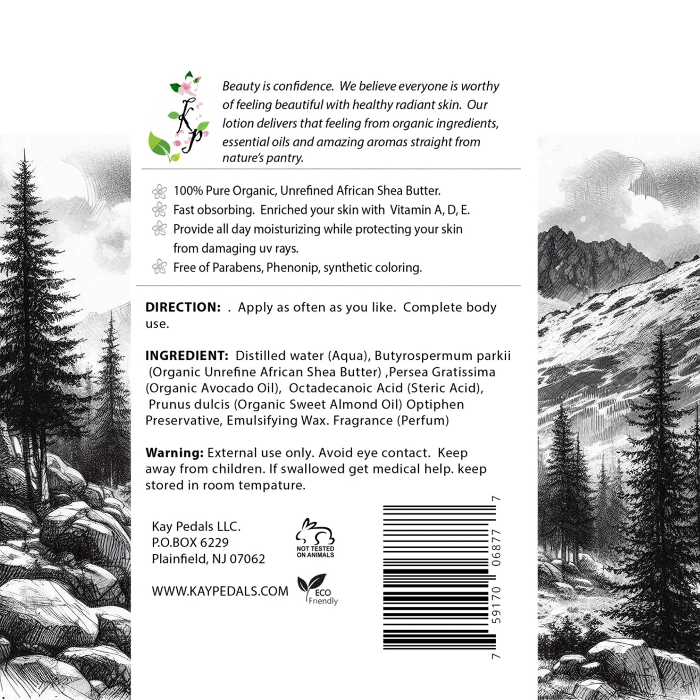 Timber Spring Natural Organic Body Lotion 12oz-2