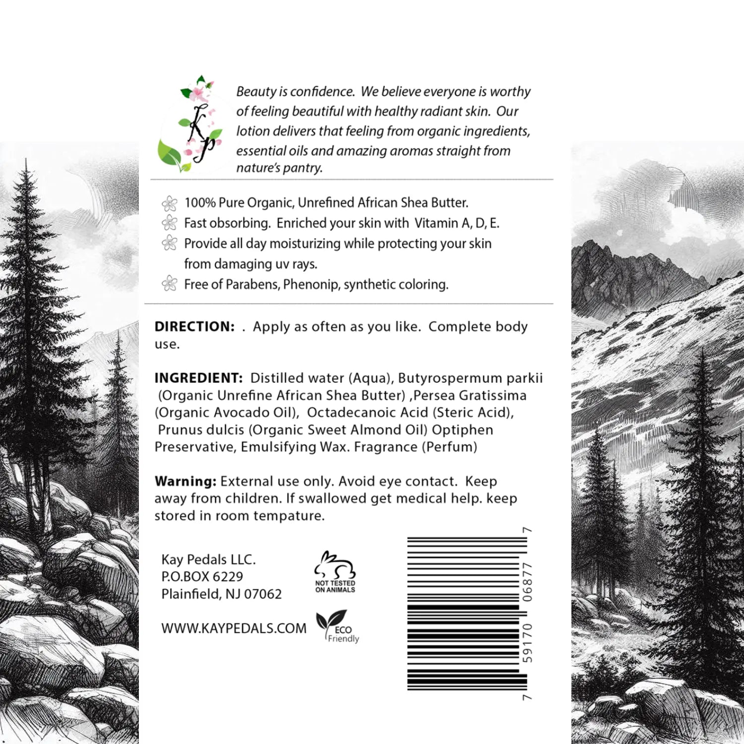 Timber Spring Natural Organic Body Lotion 12oz-2