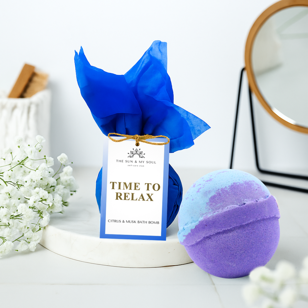 Time to Relax - Uplifting Citrus, Musk Bath Bomb Fizzer-0
