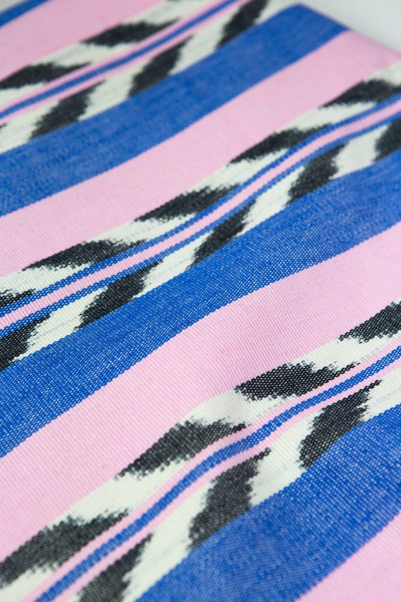 Backordered: Palm Ikat Blanket in Blue & Pink