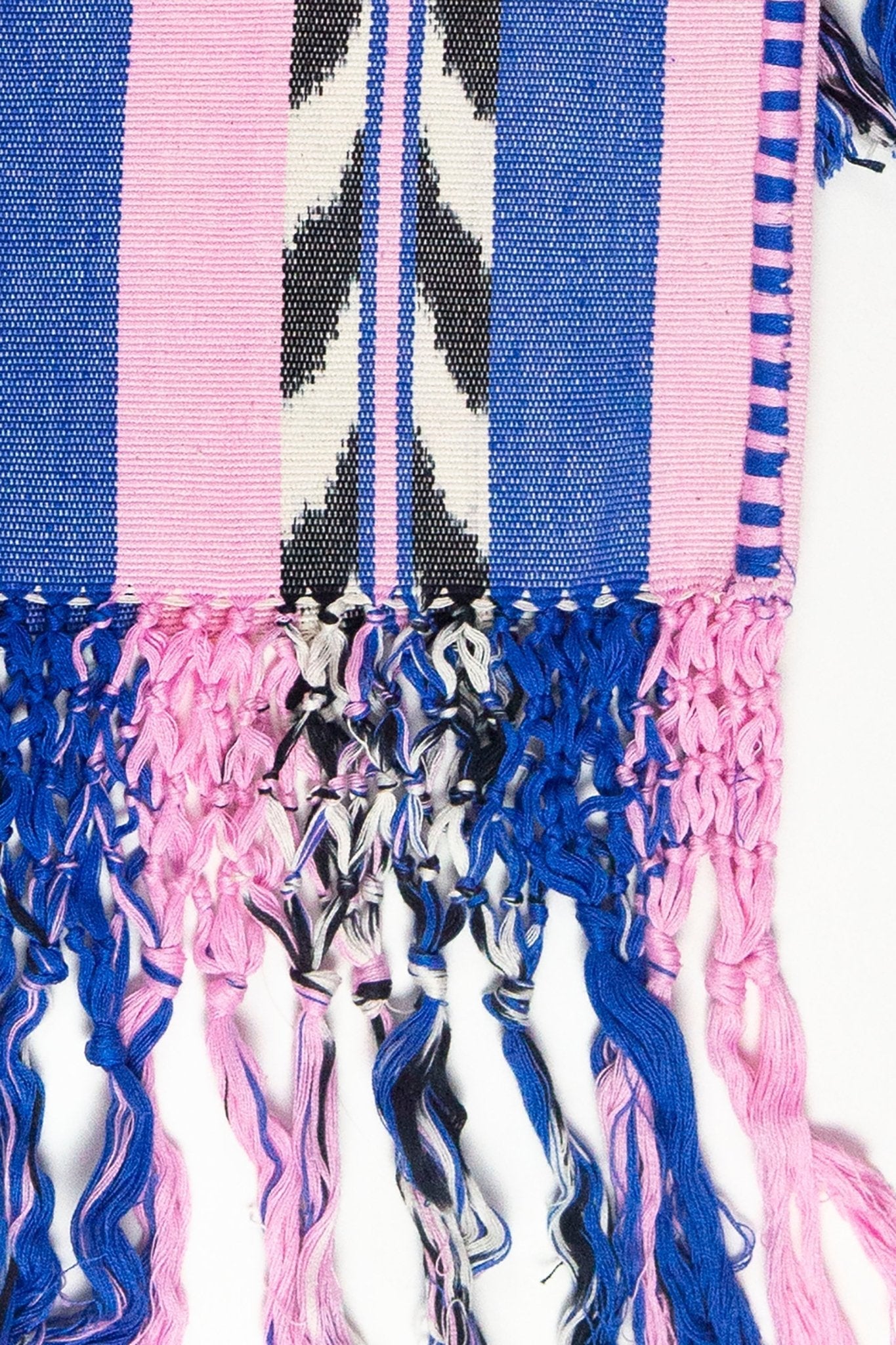 Backordered: Palm Ikat Blanket in Blue & Pink