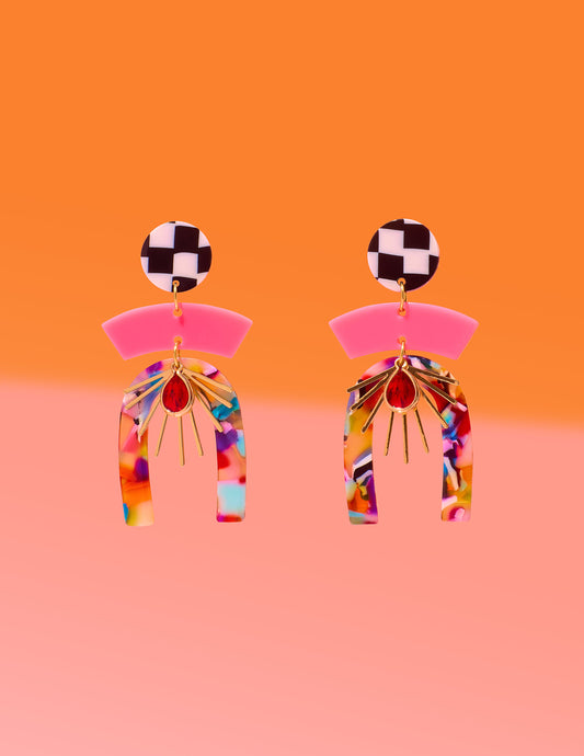 Confetti Multi Mixed Media Earrings