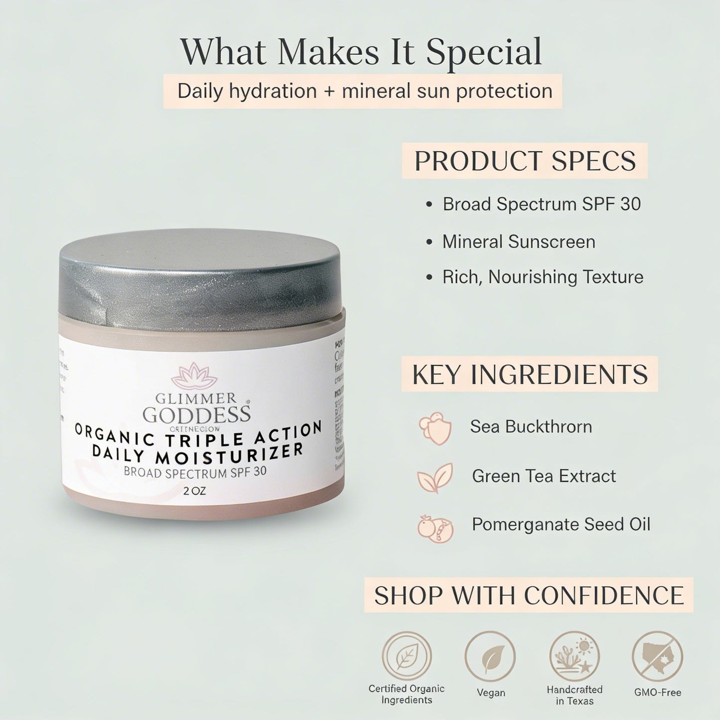 Triple Action Daily Moisturizer – Organic SPF 30