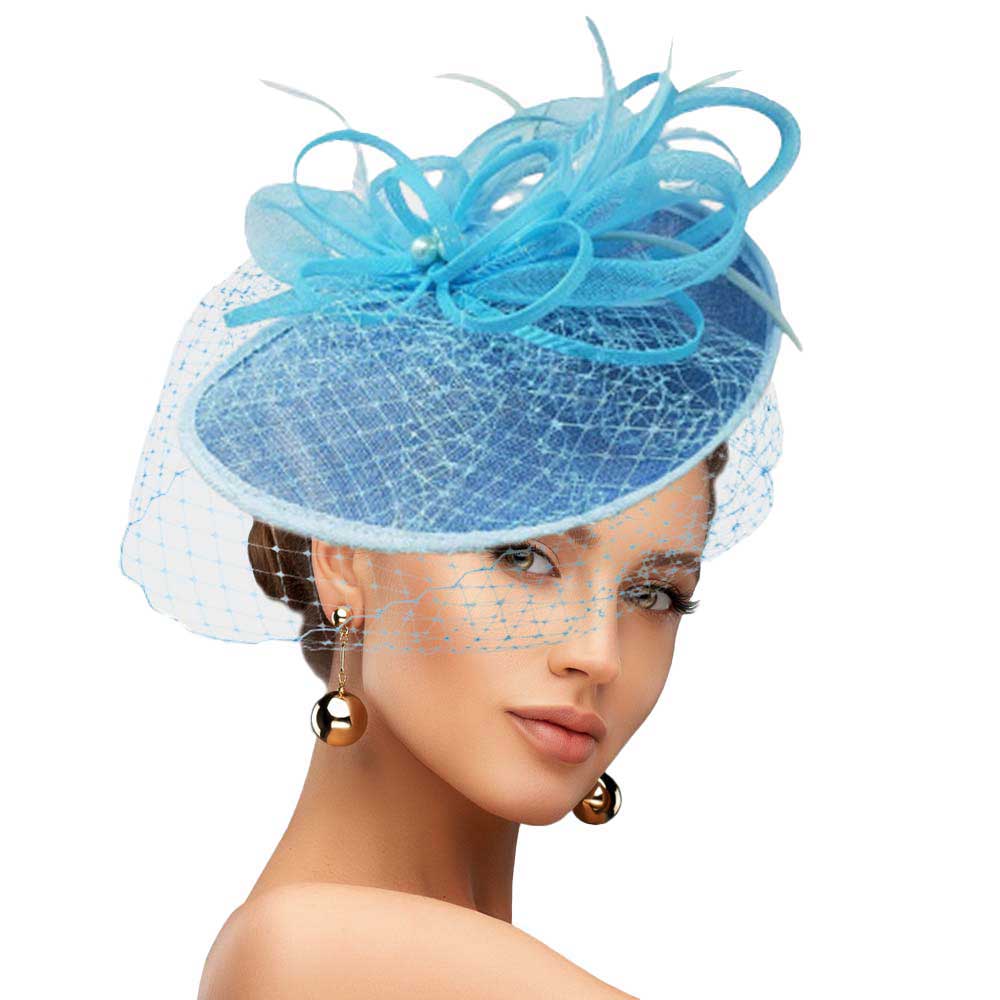 Feather Mesh Fascinator Headband
