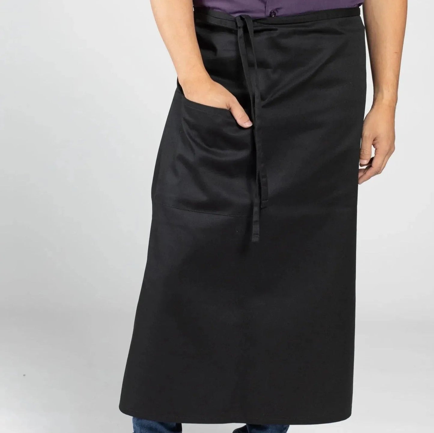 Twill Cotton Blend Full Bistro Aprons with one Pocket-2