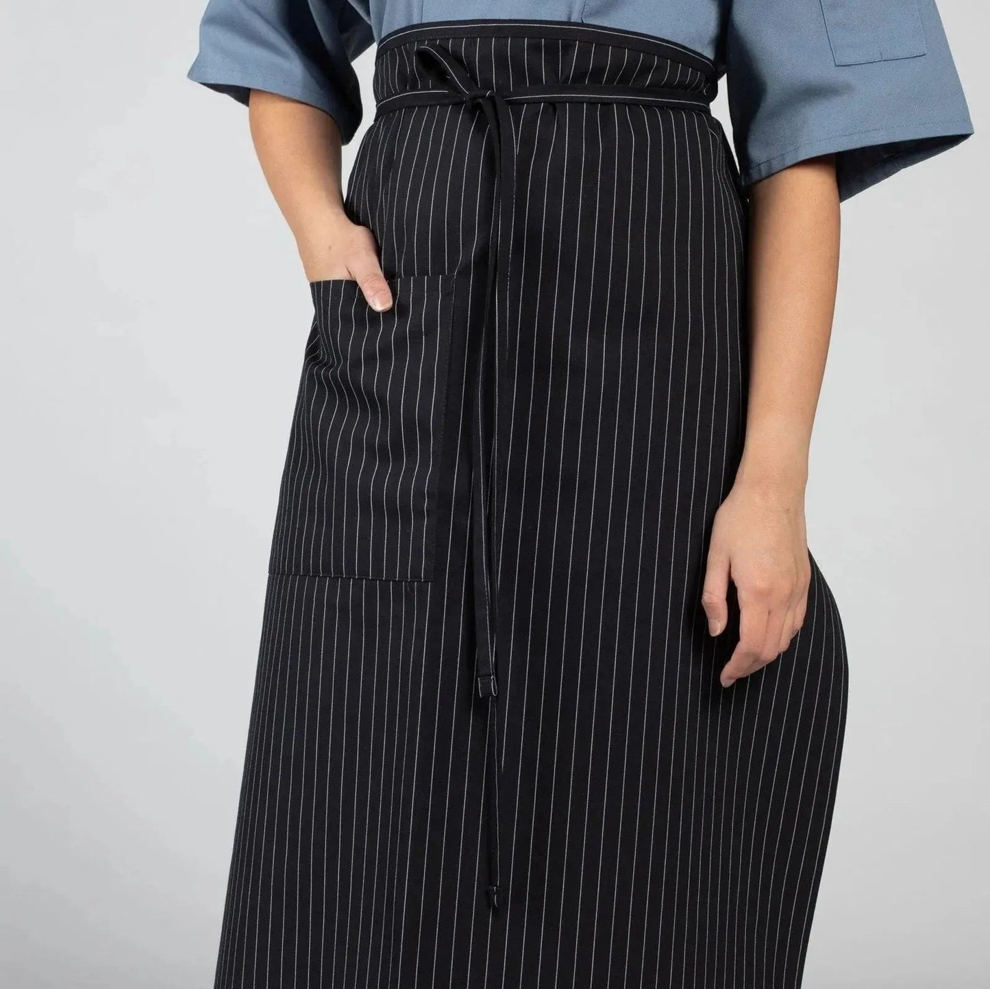 Twill Cotton Blend Full Bistro Aprons with one Pocket-0