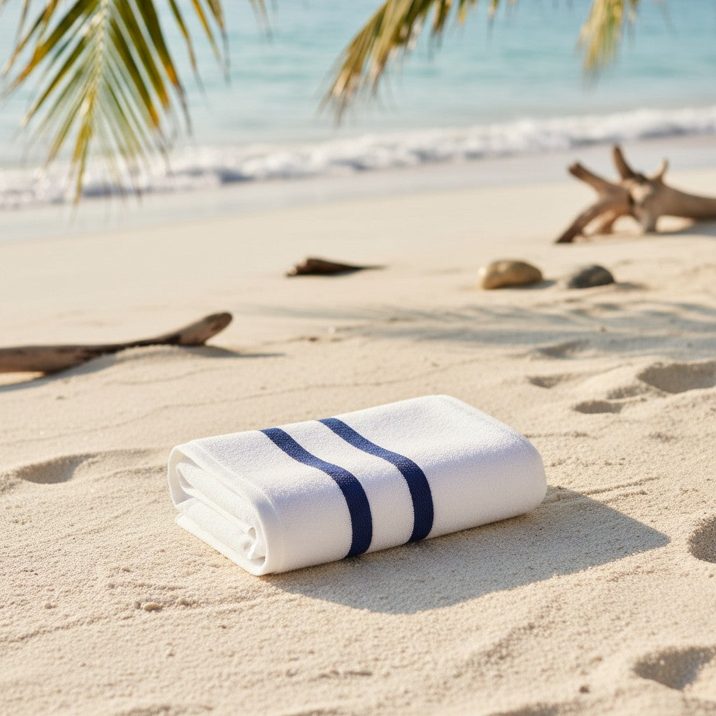 Center Stripe Lightweight Towels-8