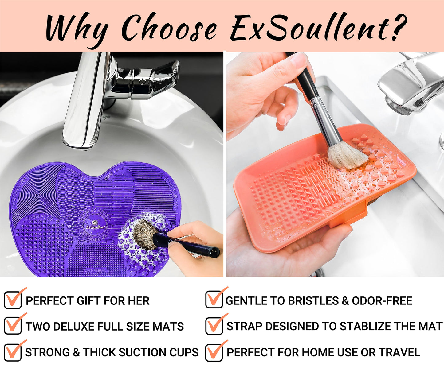 Makeup Brush Cleaner Mat Set-2