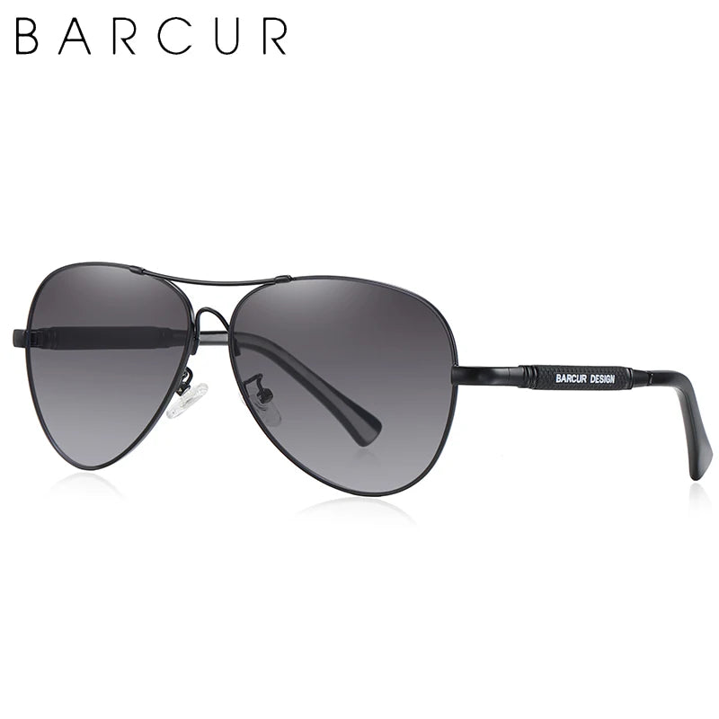 BARCUR Polarized Pilot Sunglasses for Men – Stylish Anti Blue Light UV400 Protection Gradient Mirror Lens Stainless Steel Trendy Frame – Fashion Aviator Sun Glasses for Men Ideal for Driving Travel Summer & Outdoor Activities