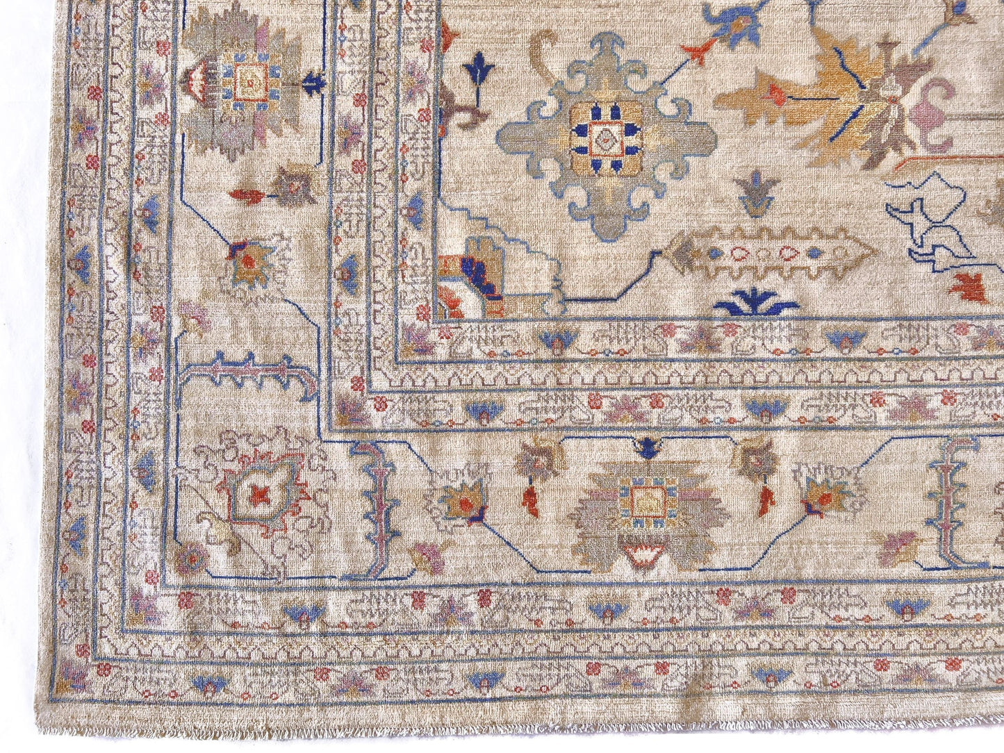 Afgahn Oushak (9'10"x14'00") ivory-1
