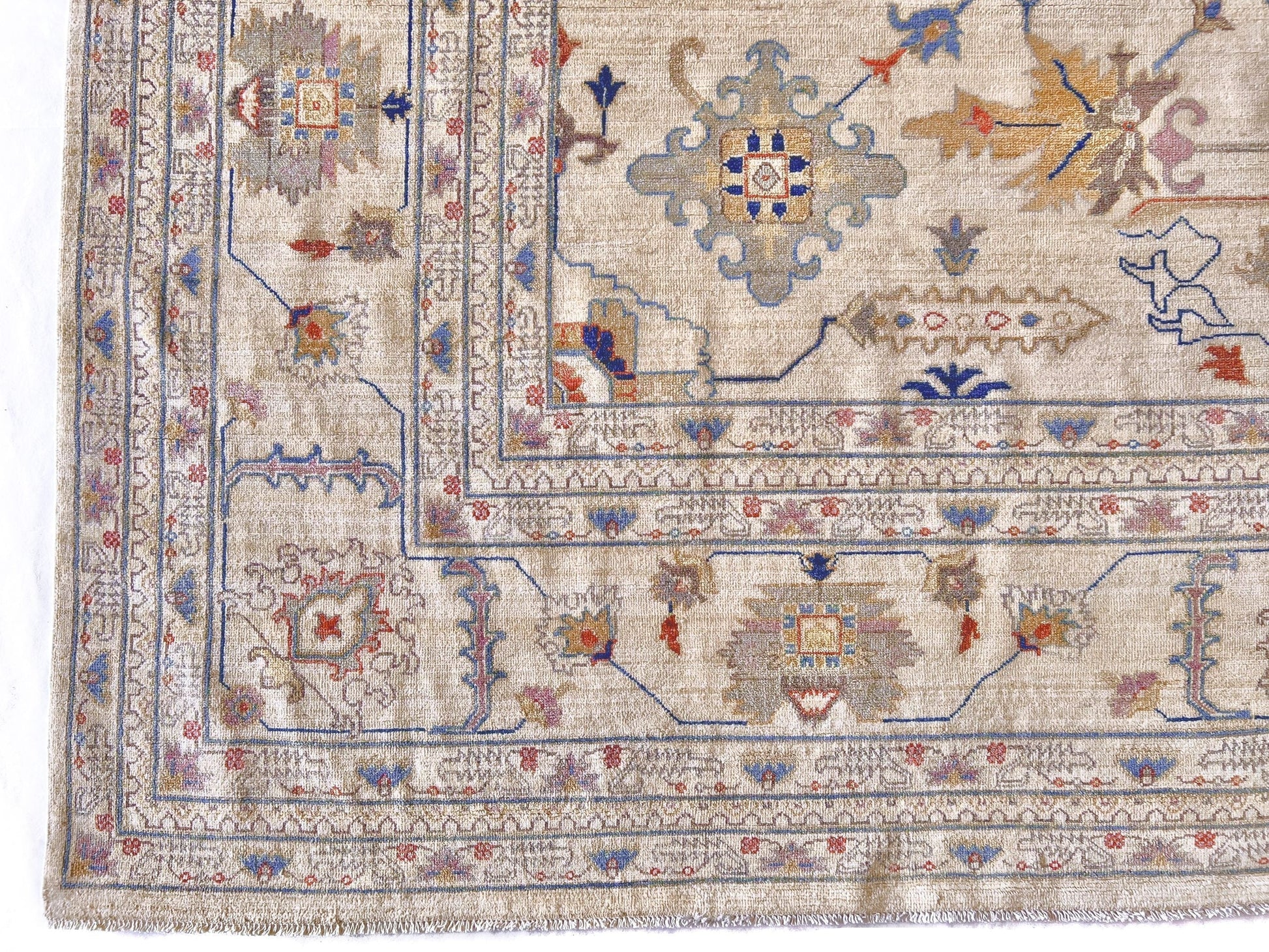 Afgahn Oushak (9'10"x14'00") ivory-1