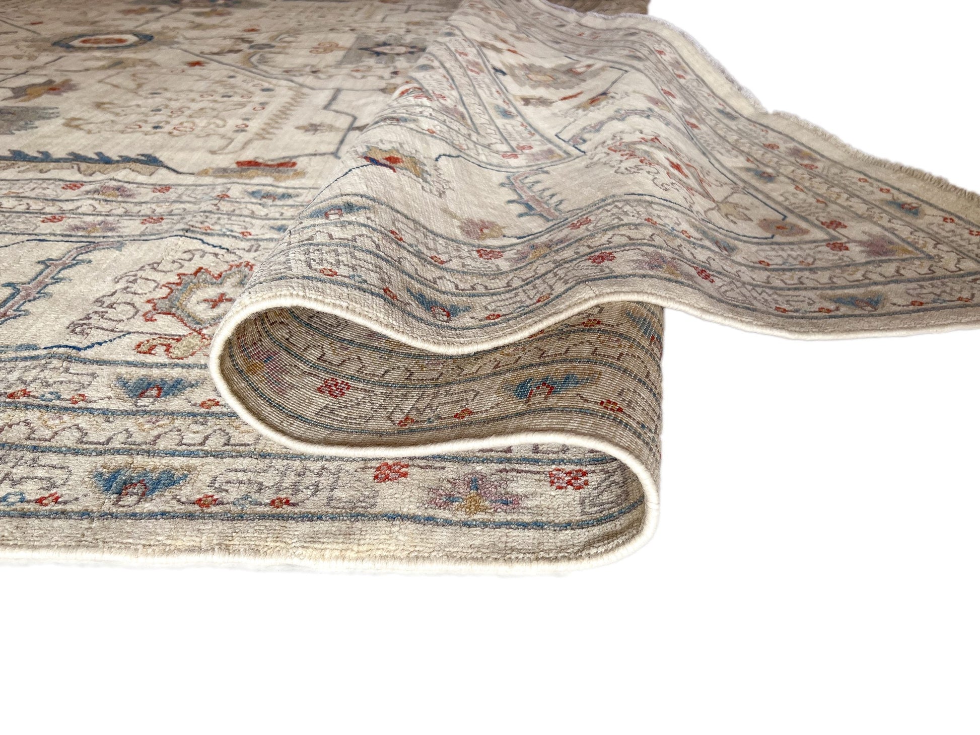 Afgahn Oushak (9'10"x14'00") ivory-4