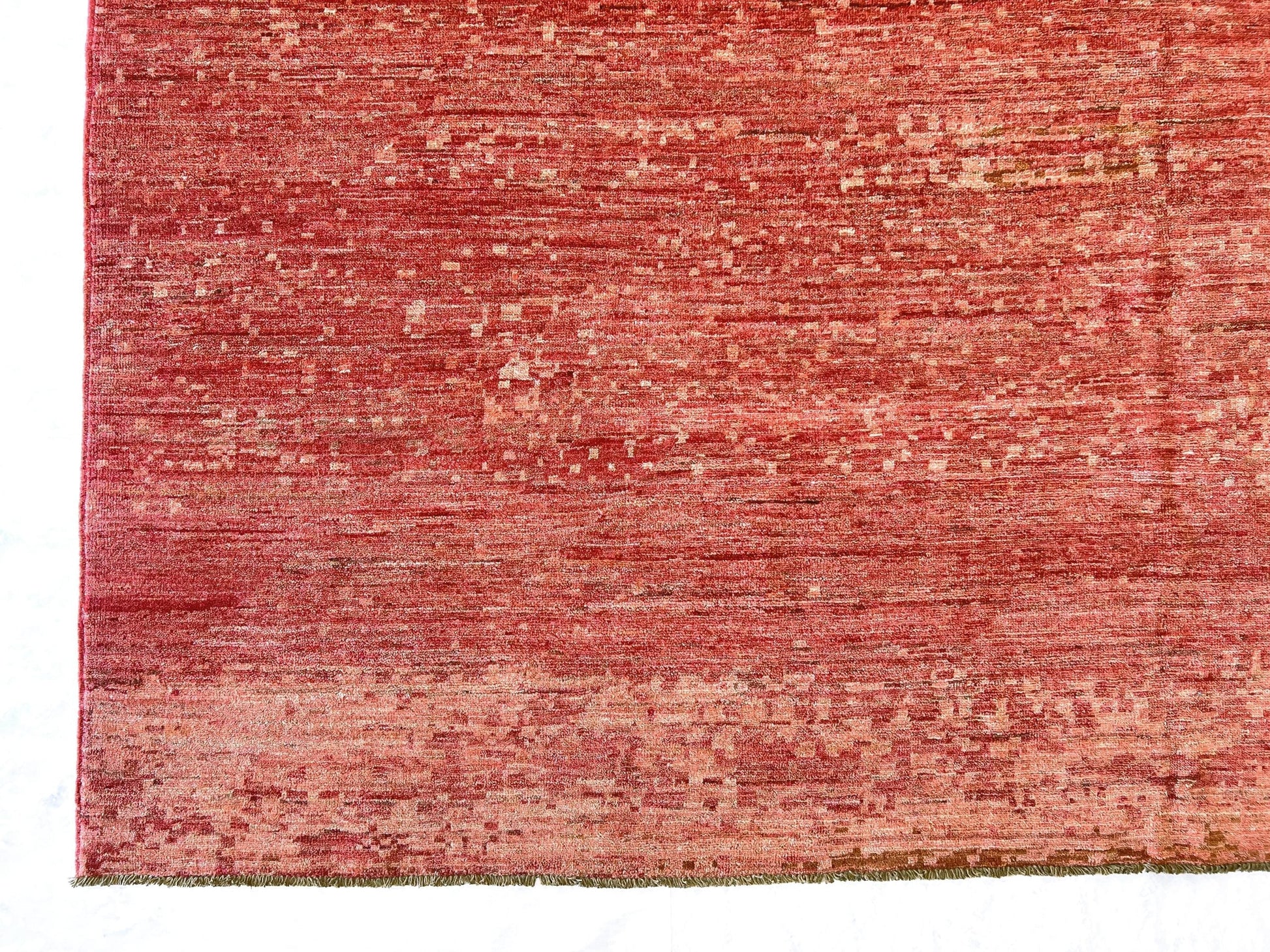 Modern Afghan Gabbeh (9'01"x11'10") coral-2