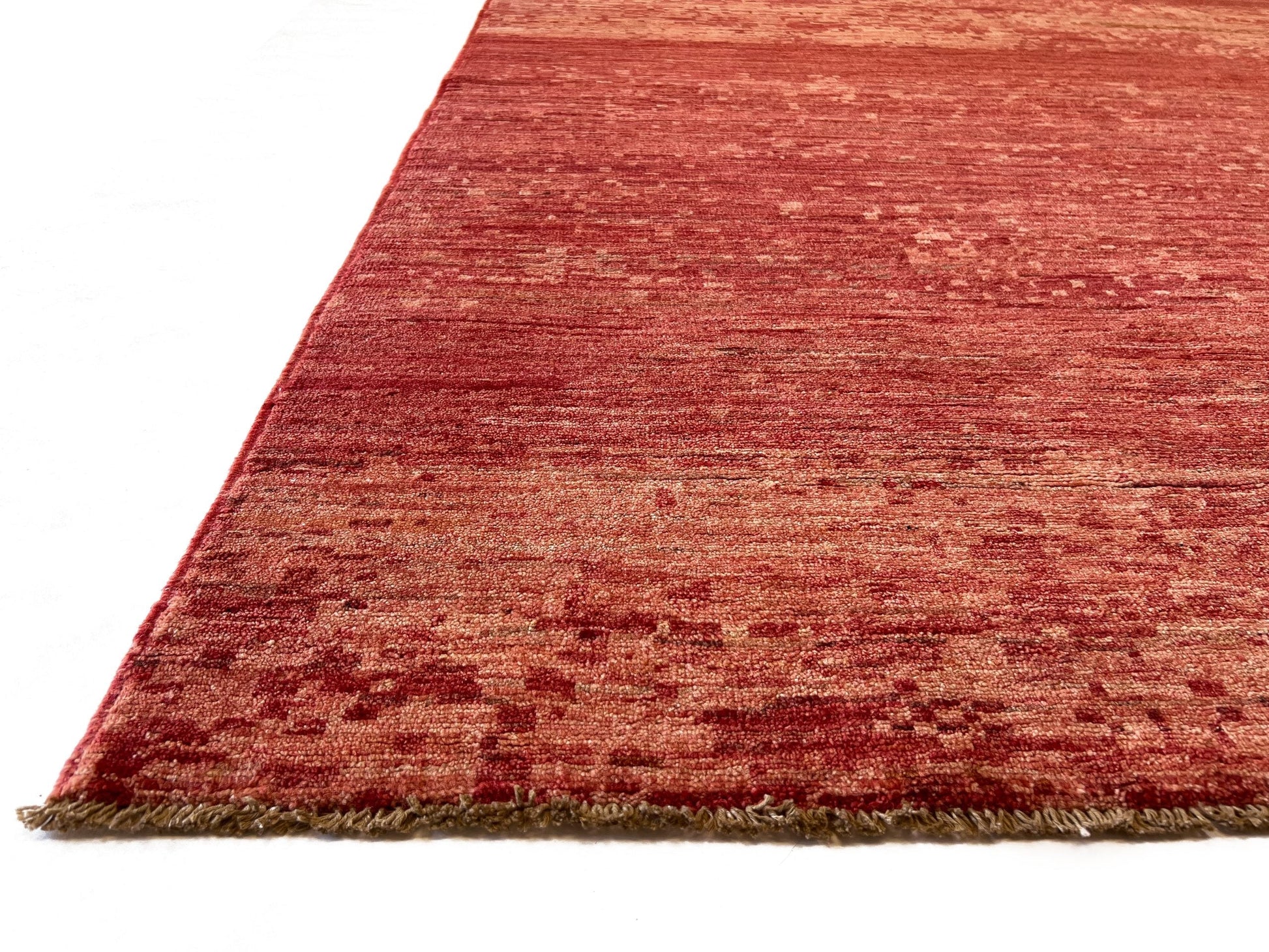 Modern Afghan Gabbeh (9'01"x11'10") coral-3