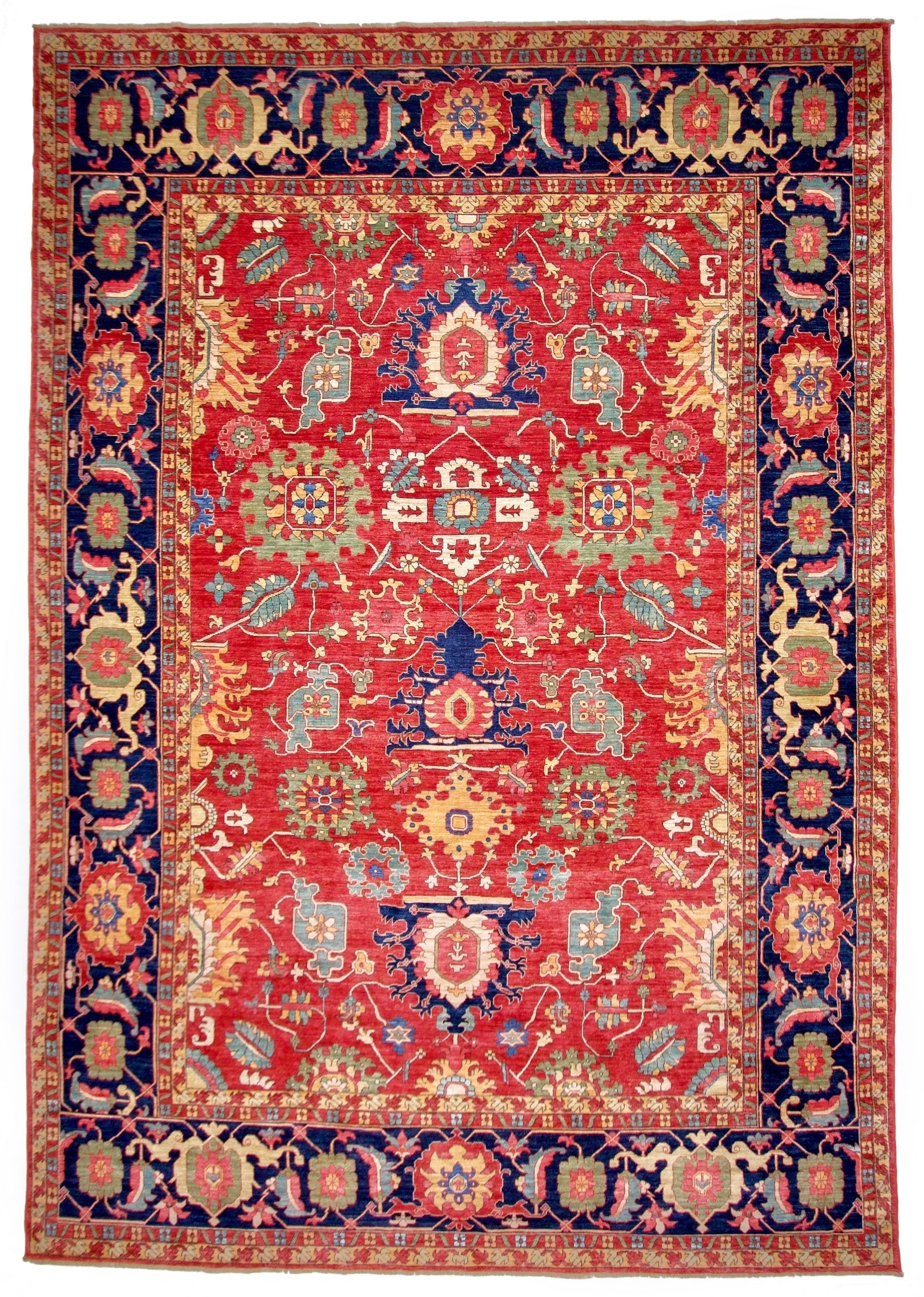 Afghan Serapi (8'09"x12'07") red/blue-0