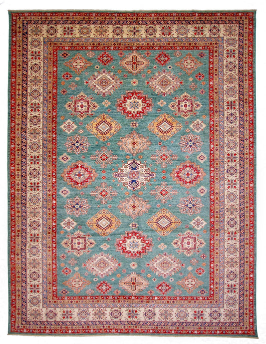 Super Kazak (10x13) green/ivory-0
