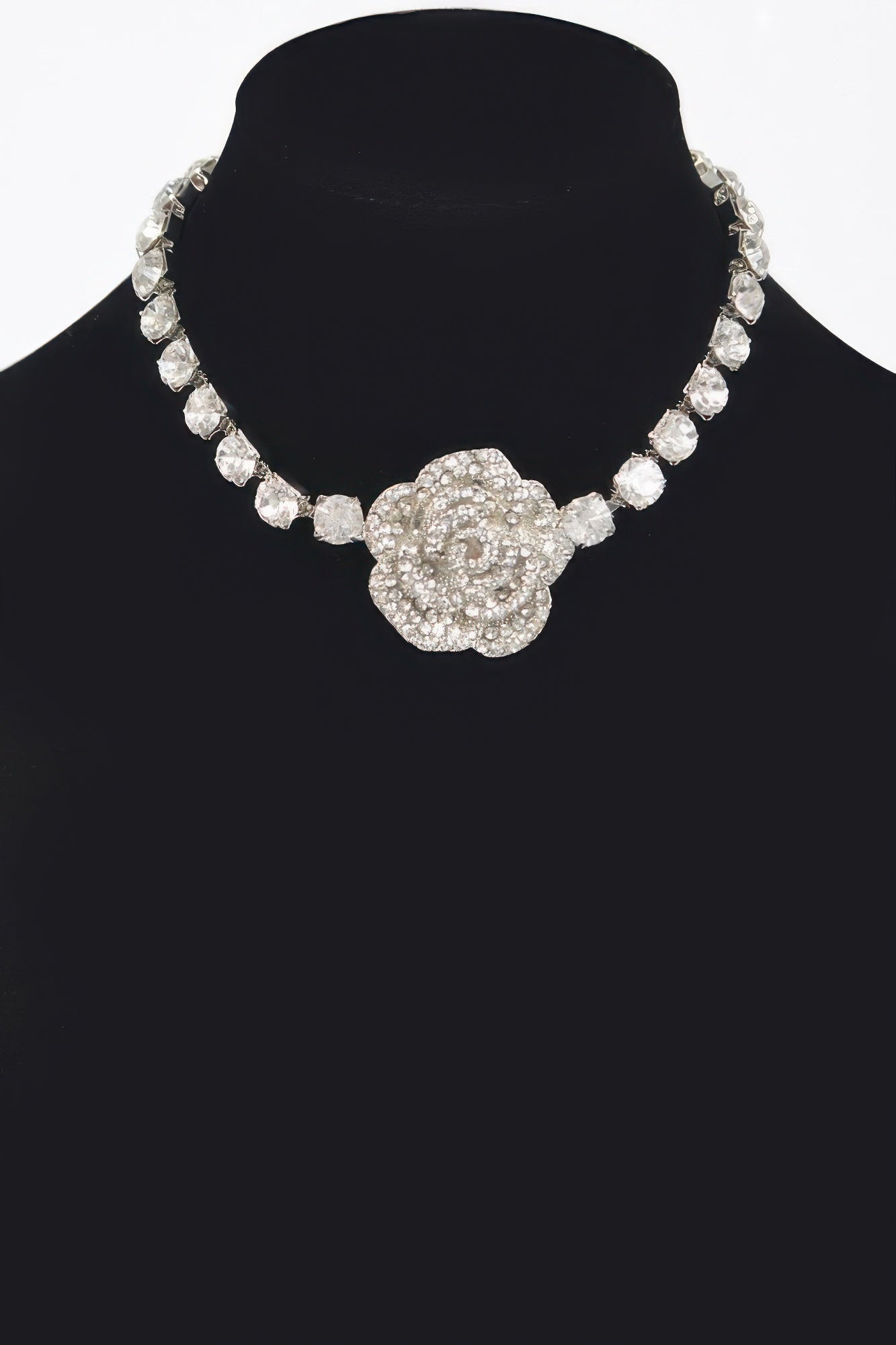 UES Rhinestone Flower Choker Blooming Elegance: NYFW BYMANYC ® New York-0