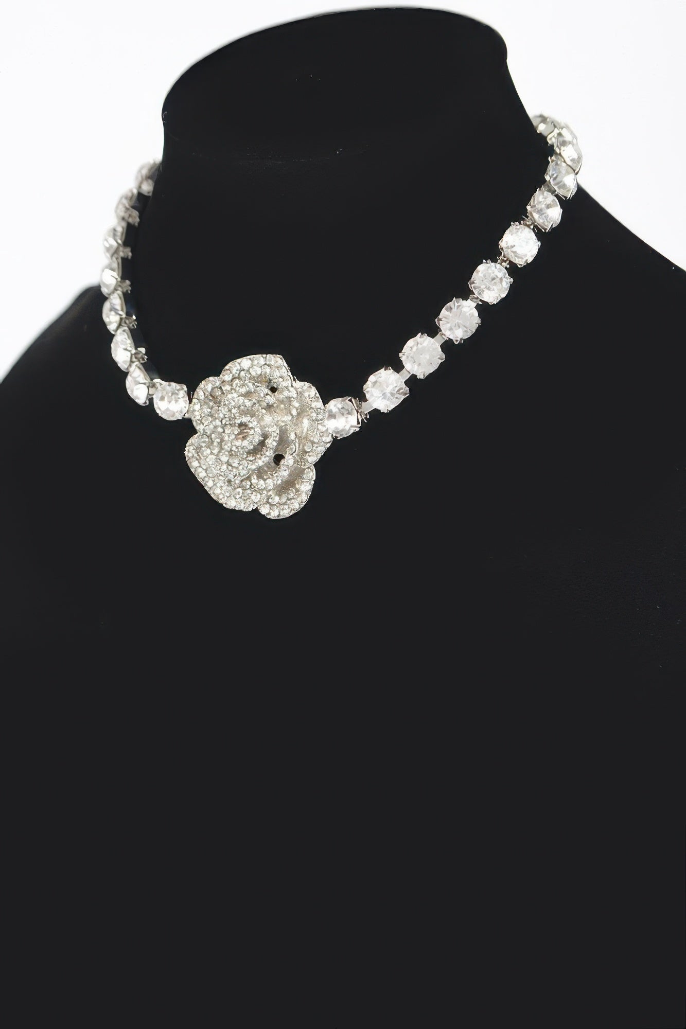 UES Rhinestone Flower Choker Blooming Elegance: NYFW BYMANYC ® New York-1