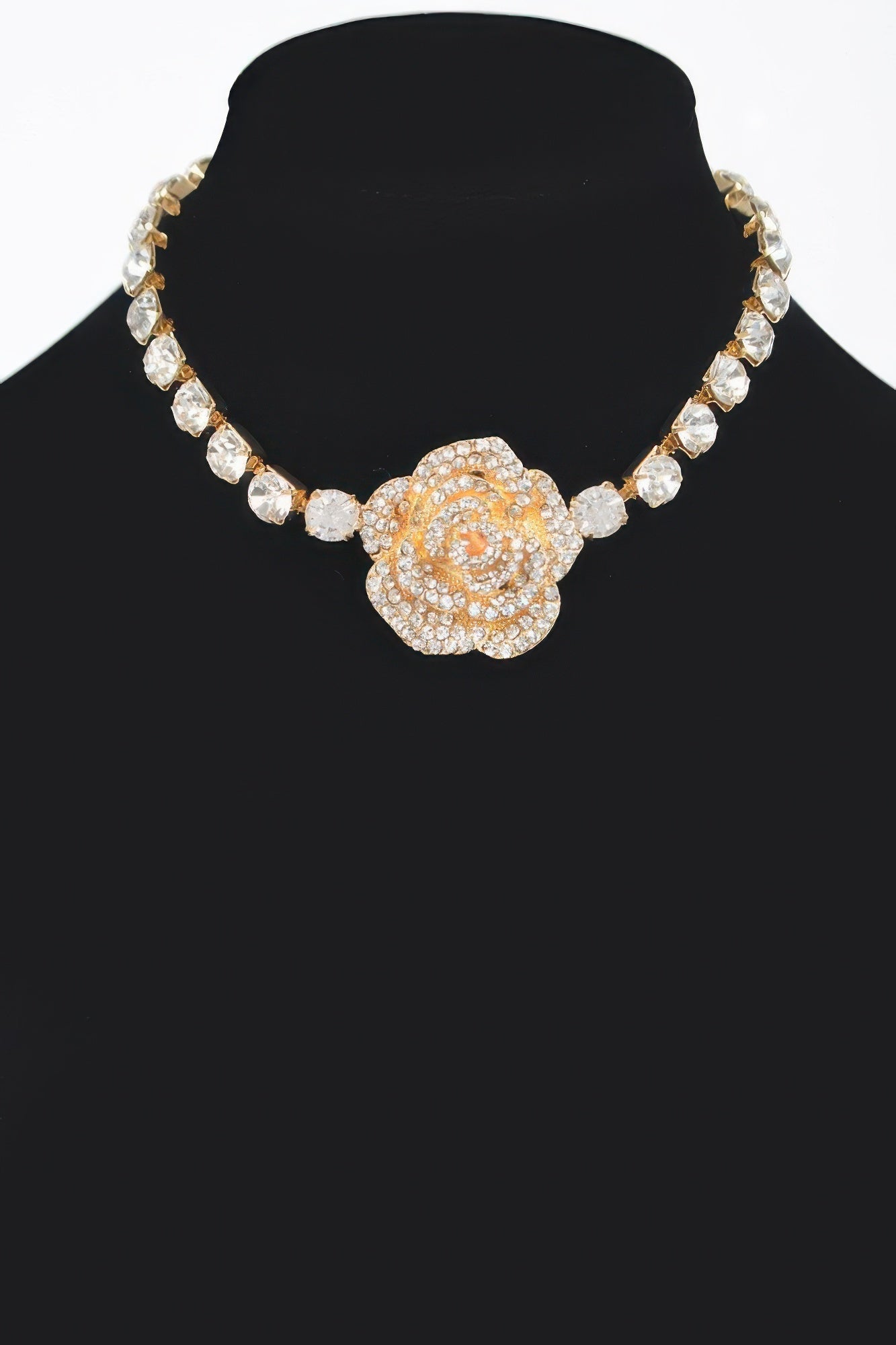 UES Rhinestone Flower Choker Blooming Elegance: NYFW BYMANYC ® New York-3