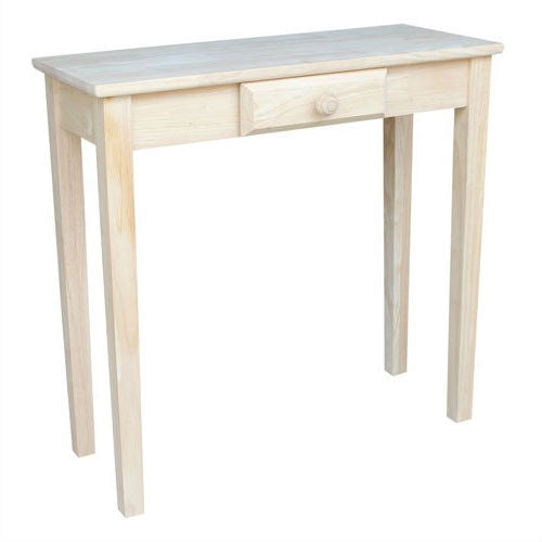 Unfinished Wood Writing Desk Laptop Tablet Sofa Table Entryway Bedroom-0