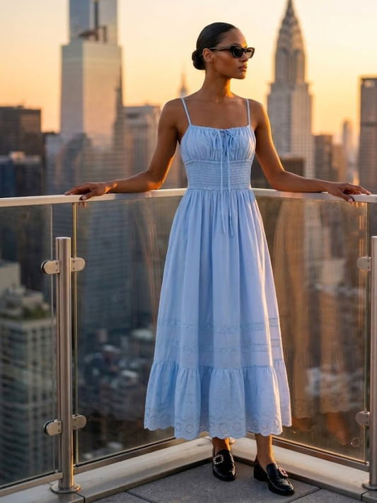 UPPER EAST SIDE Women's Sky Blue Dress Prêt-à-Porter BYMANYC ® NY-0