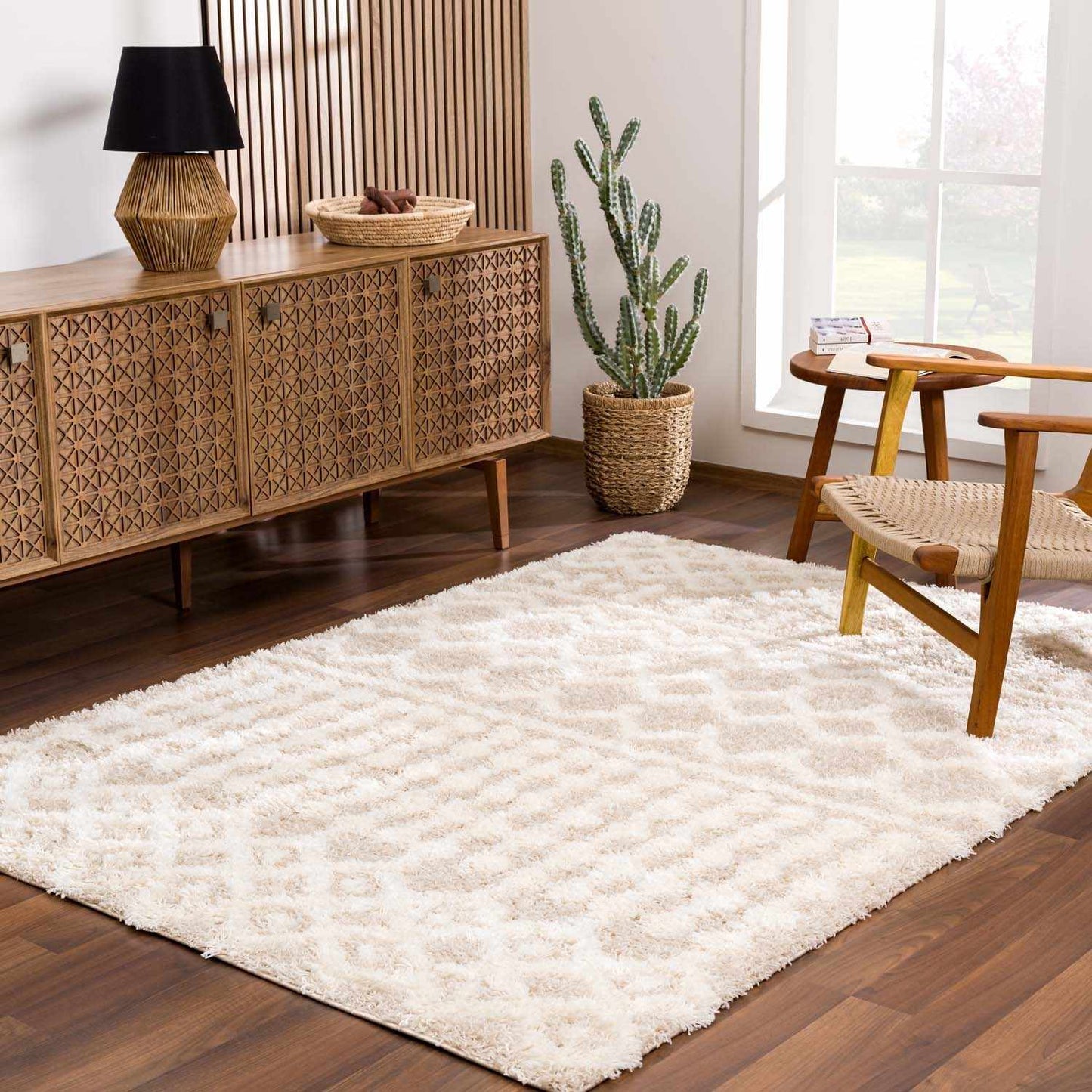 Prompton Cream Plush Area Rug-6