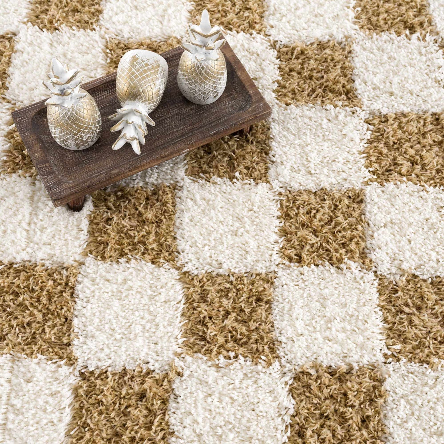 Atira Mustard Checkered Area Rug-4