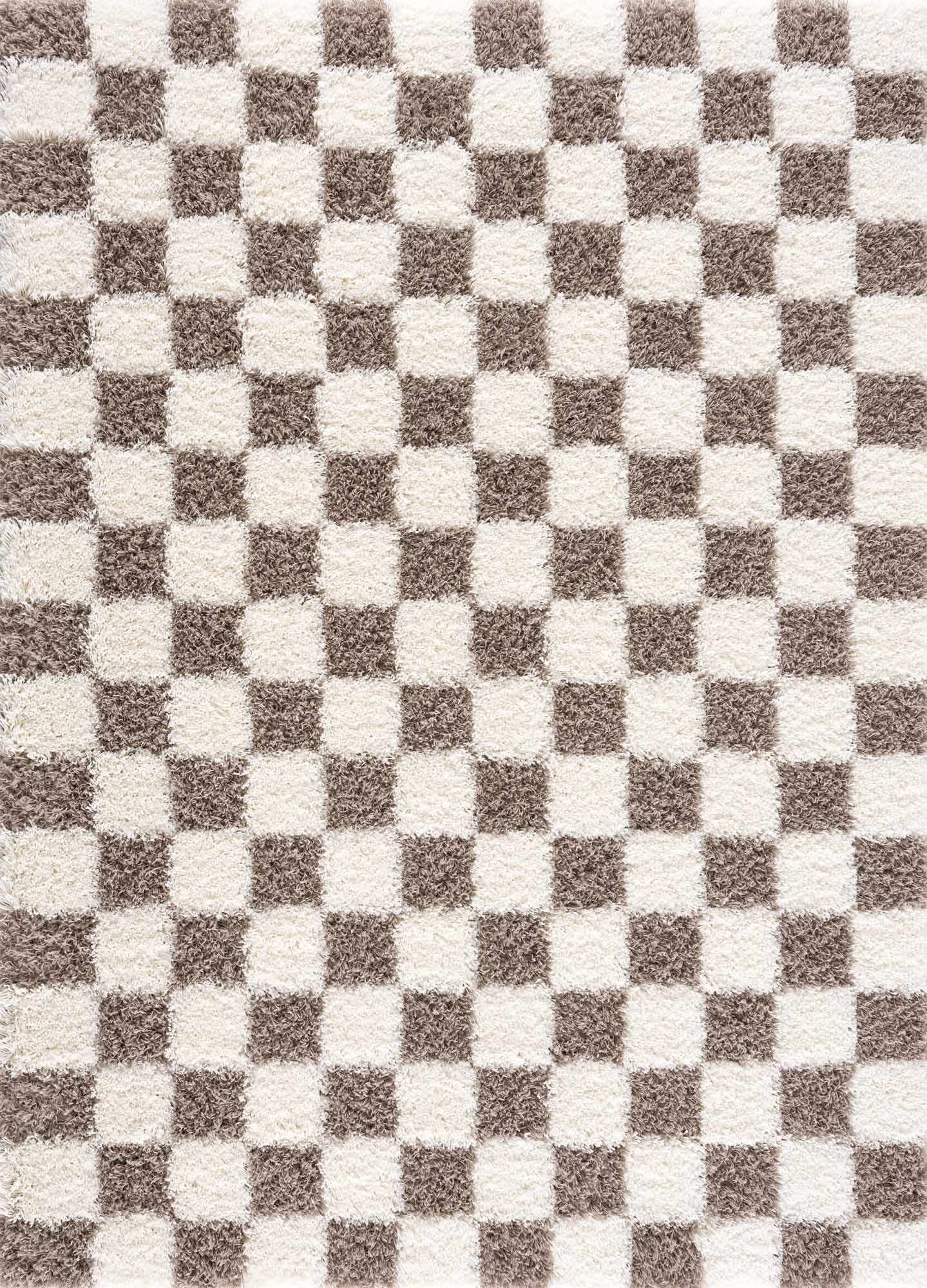 Atira Brown Checkered Area Rug-1