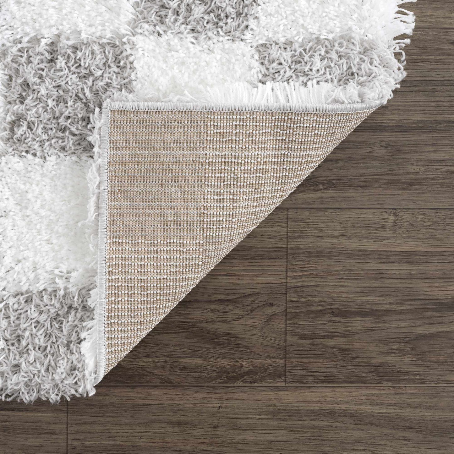 Atira Gray Checkered Area Rug-4