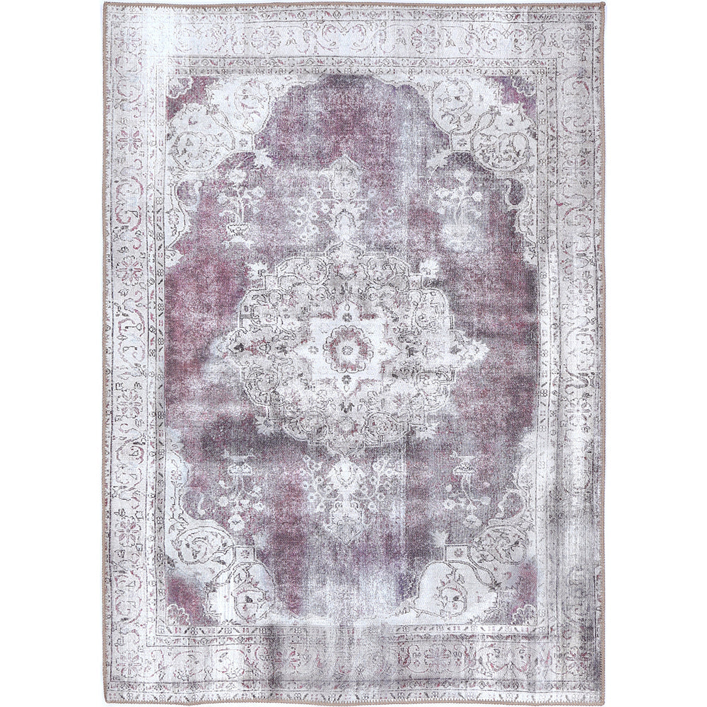 Rose Machine Washable in Purple Rug-0