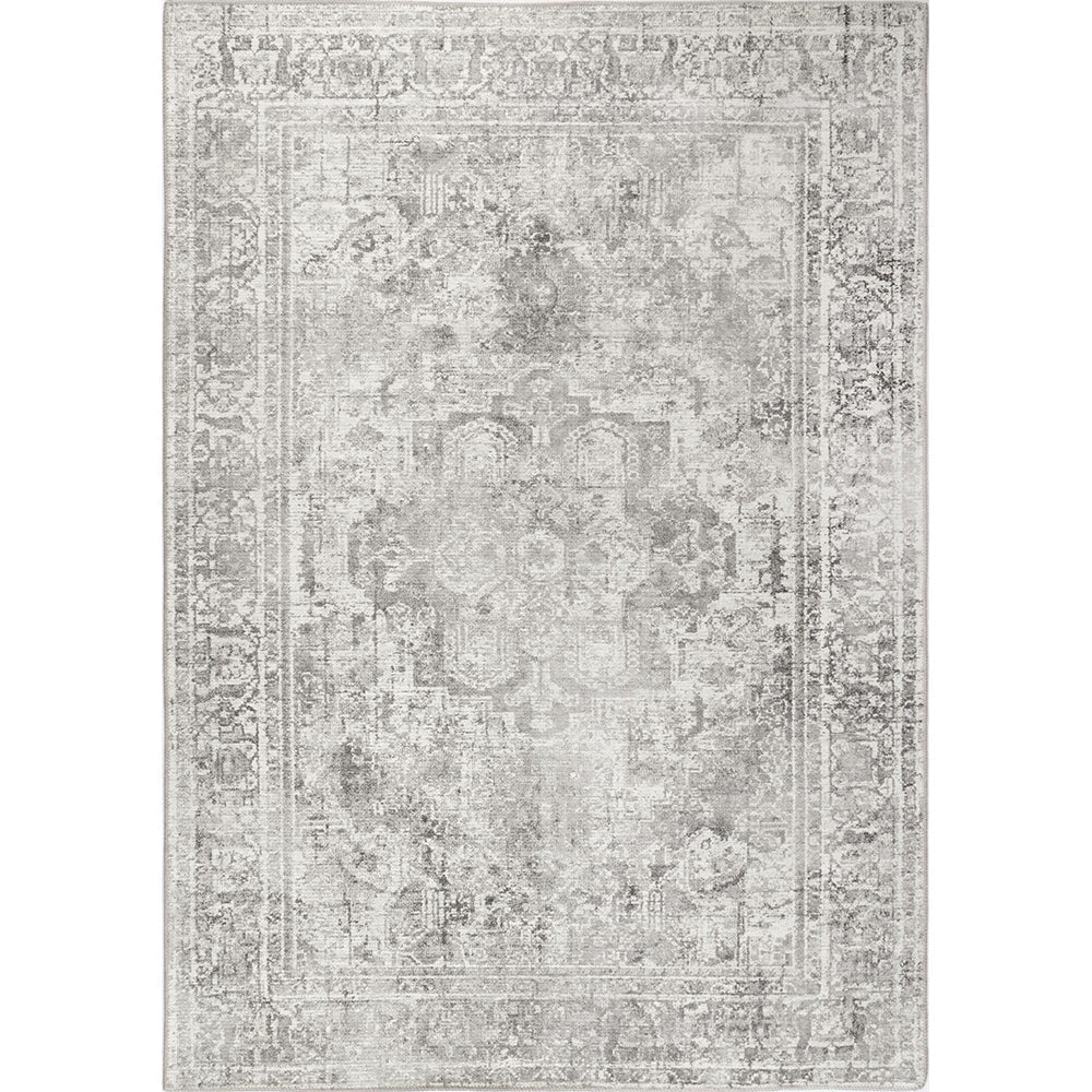 Distressed Vintage Chilaz in Grey Rug-0