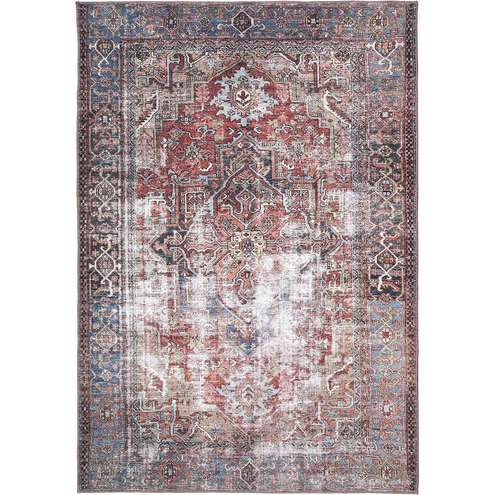 Sophia Heritage Machine Washable in Grey & Red Rug-0