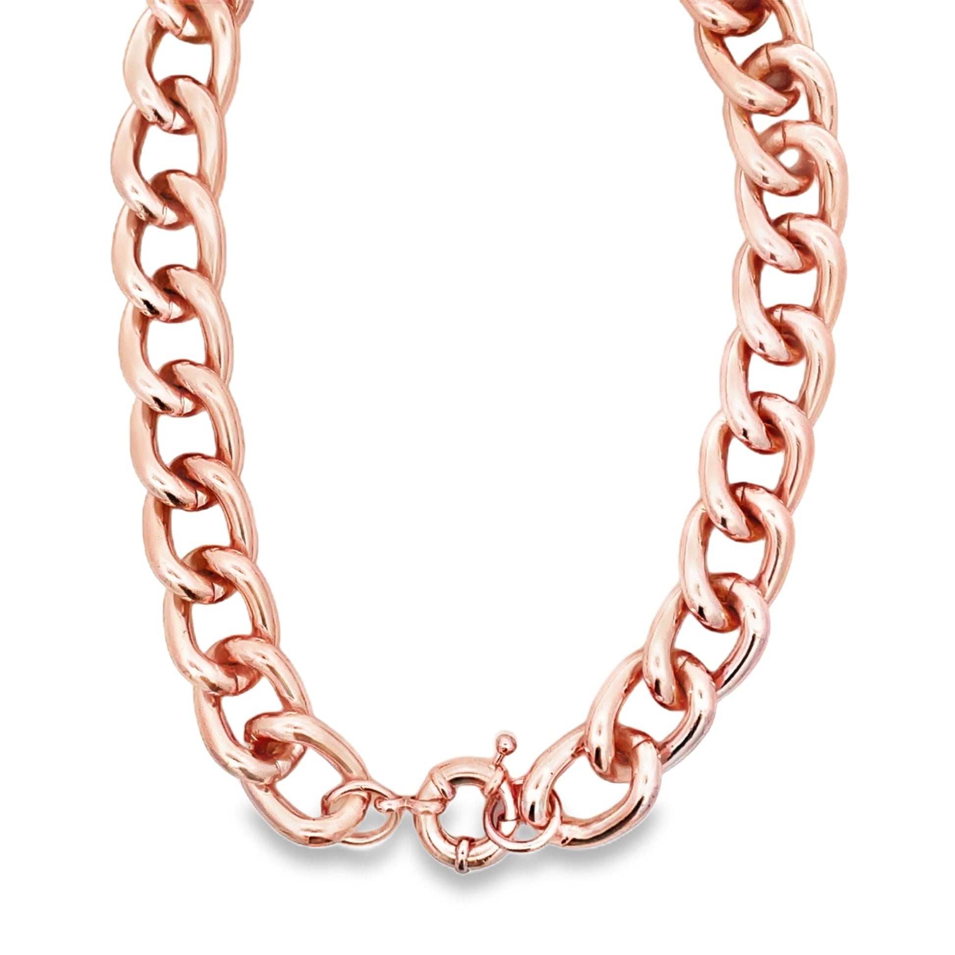 Pink Rolo Thick Link Chain-0