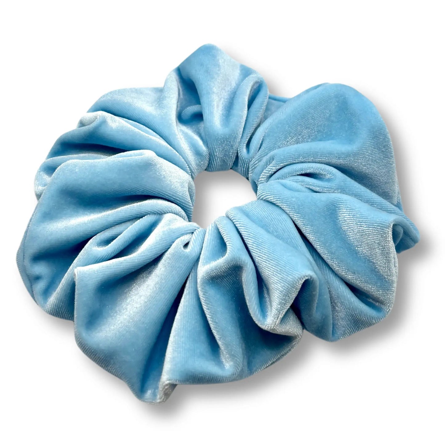 Baby Blue Velvet Scrunchie